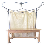 oak farmhouse table - 2 drawers