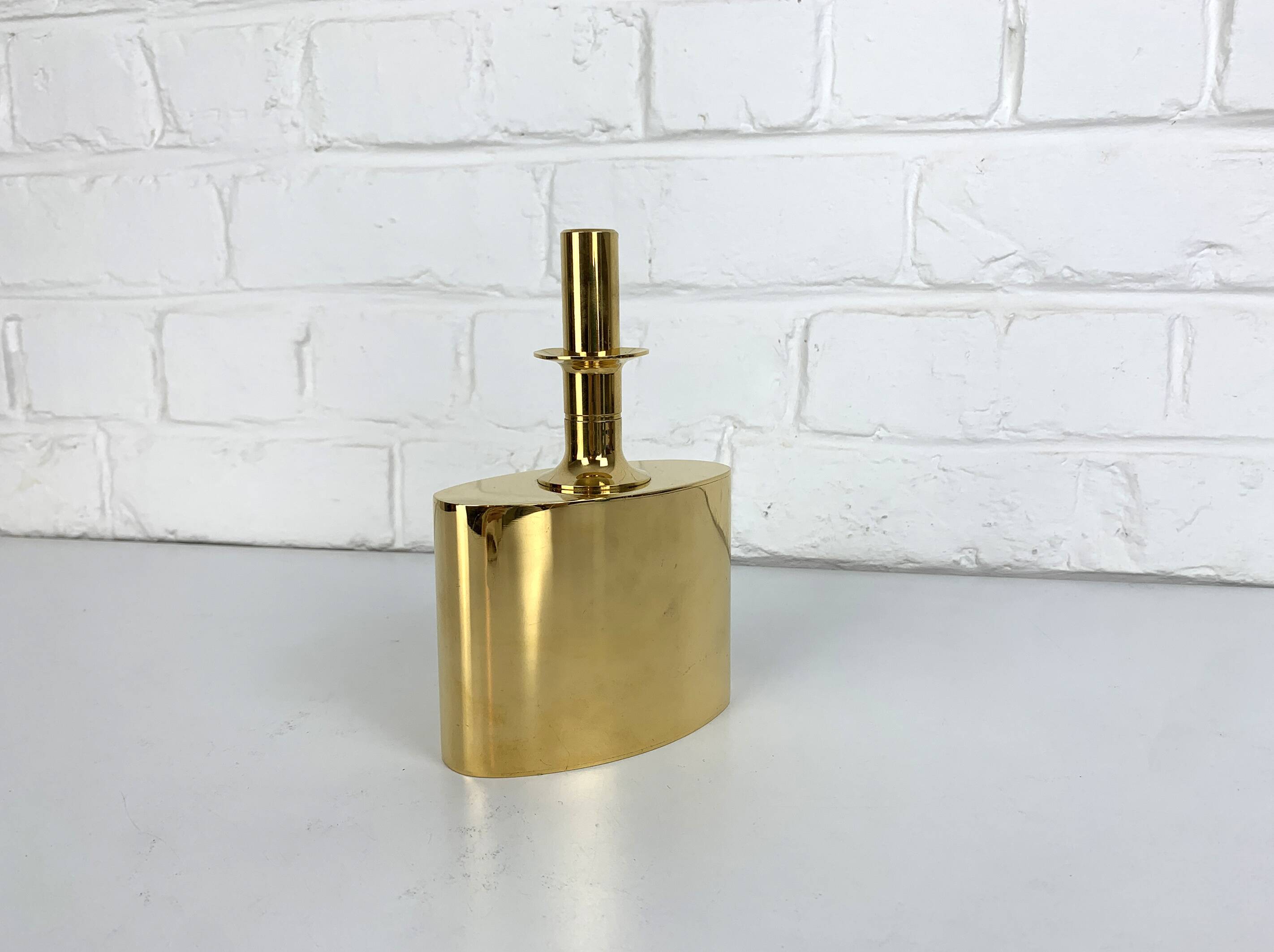 23 carat gold plated brass carafe, Pierre Forssell for Skultuna, 1960