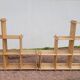 Pair of vintage pine "staircase" bookcase shelves - 1970s