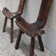 Pair of brutalist tripod stools