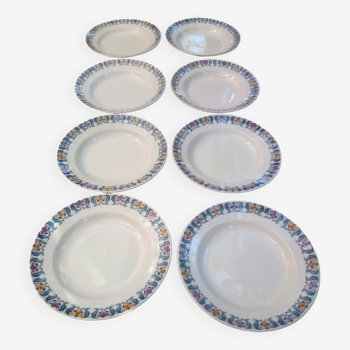 8 assiettes creuses Terre de Fer Berthe / Longchamp