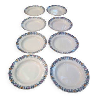 8 deep plates Terre de Fer Berthe / Longchamp