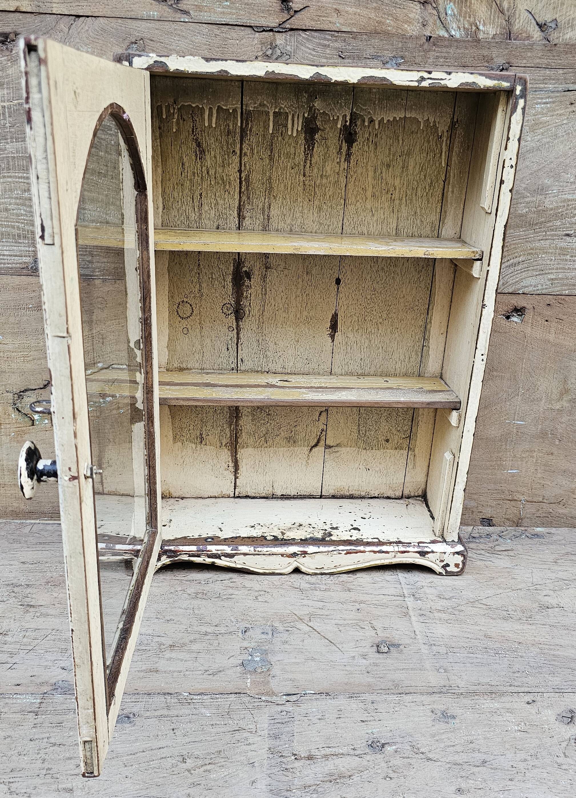 Old Burmese teak wall display case