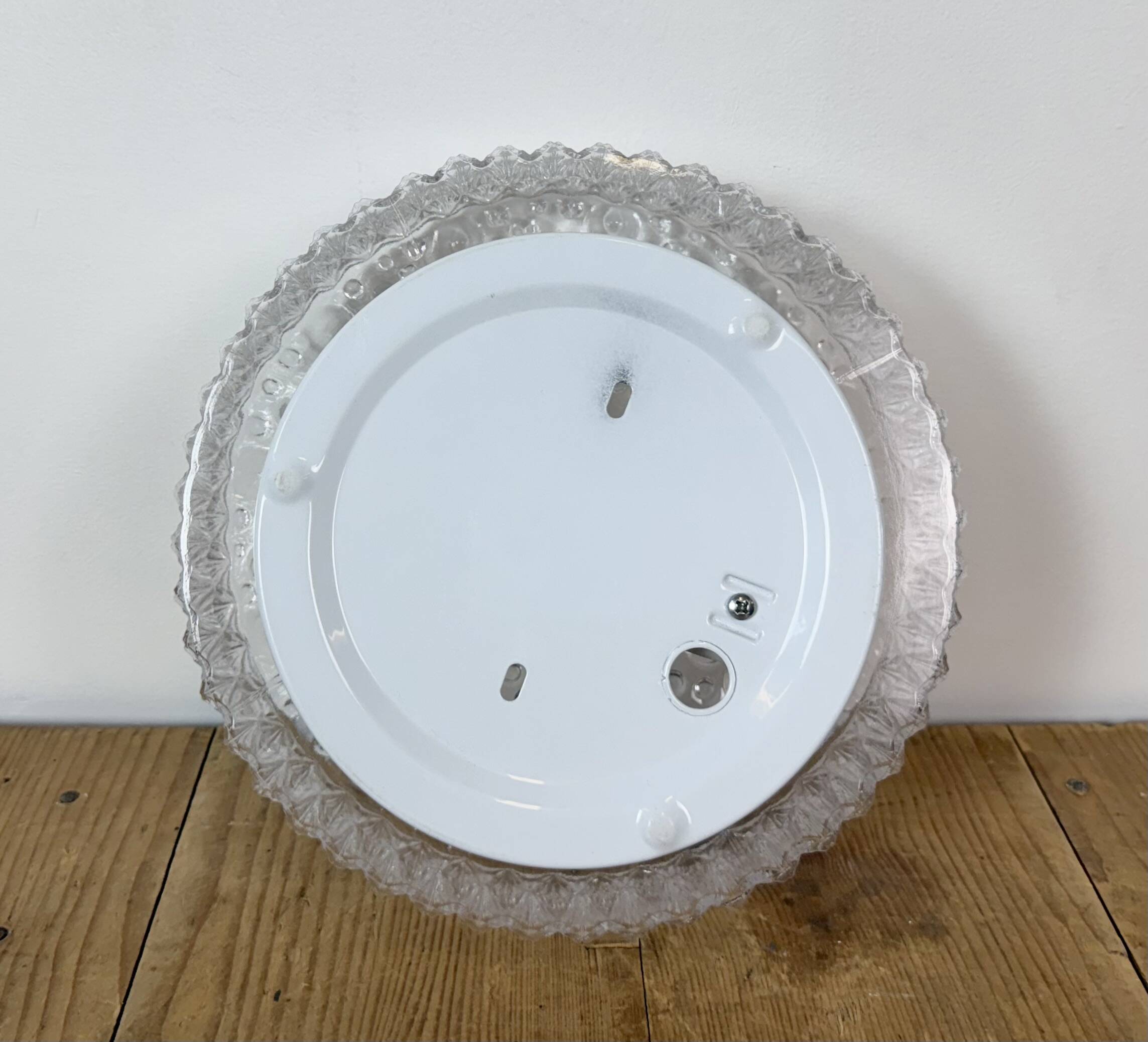 Vintage Glass Wall or Ceiling Light, 1970s