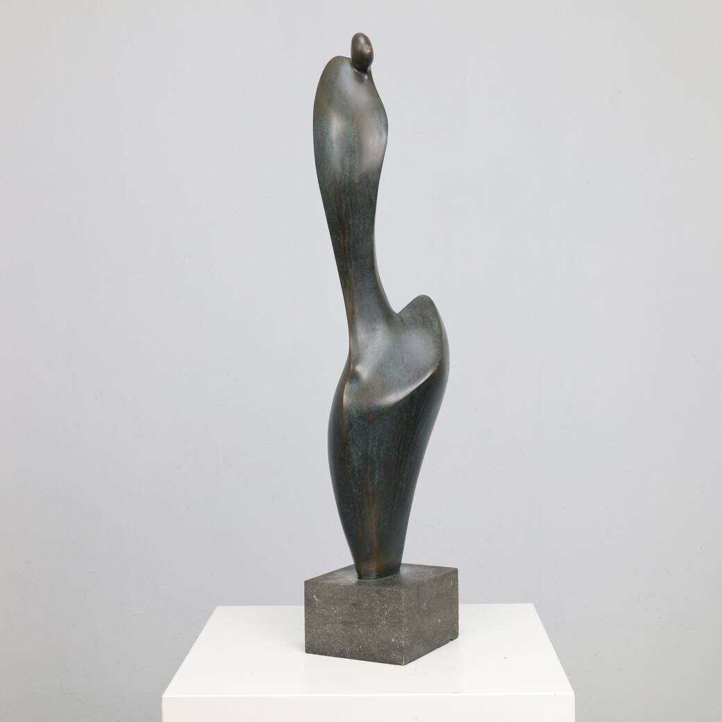 Bronze female figure sculpture by Francine Govers, Netherlands, 1990s