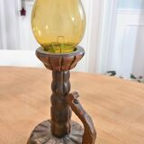 Vintage wooden candle holder
