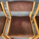 set of 6 Scandinavian style chairs in solid wood and vintage velvet