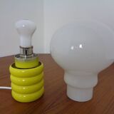 Yellow Opaline Glass Bulb Lamp by Ingo Maurer for M Design, 1960s