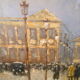Peinture post-impressionniste huile panneau signée H. Wood Place Concorde PARIS