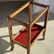 Wooden rolling trolley with removable top H66 75x35