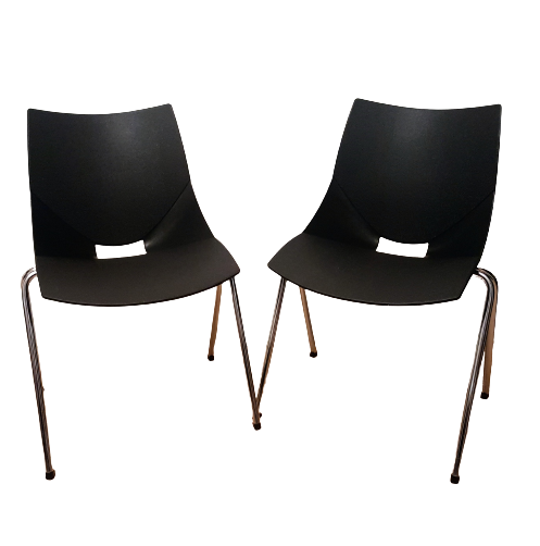 Paire de chaises Shell, dessinée par Angelo Pinaffo