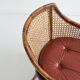 Paire de fauteuils en noyer et cannage ancien XIXème