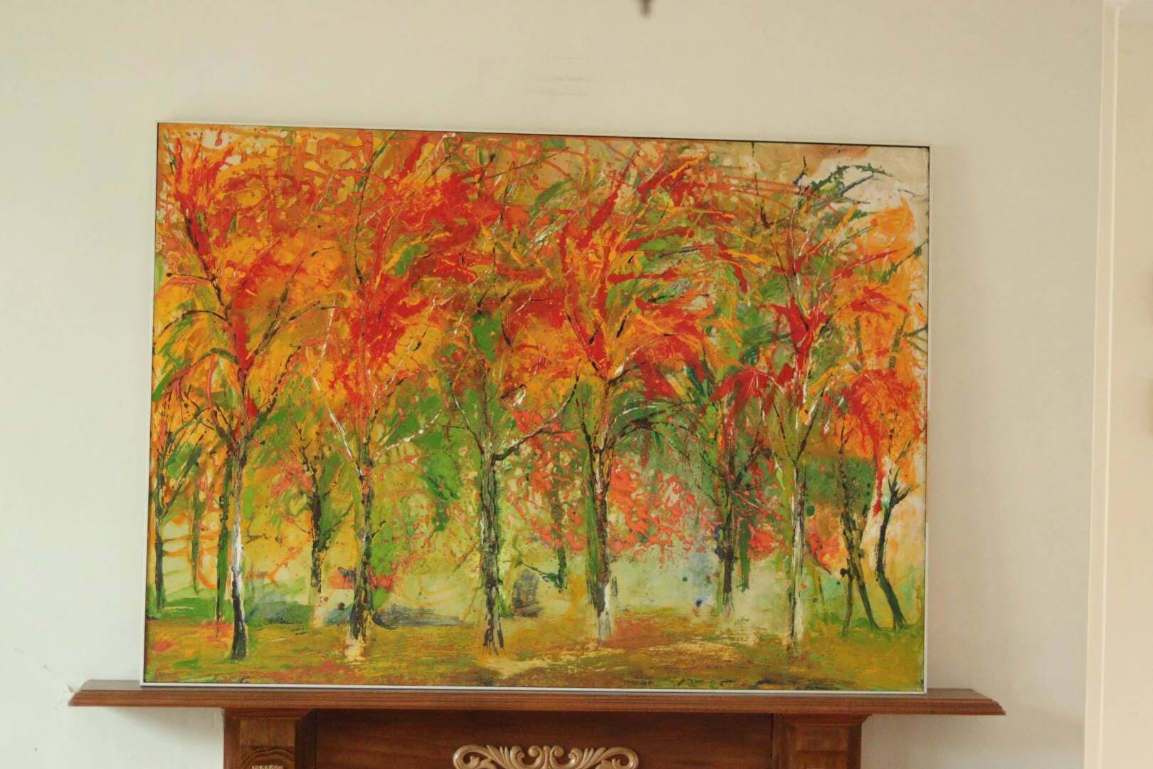 Oil on panel "Autumn Forest" by Bodin