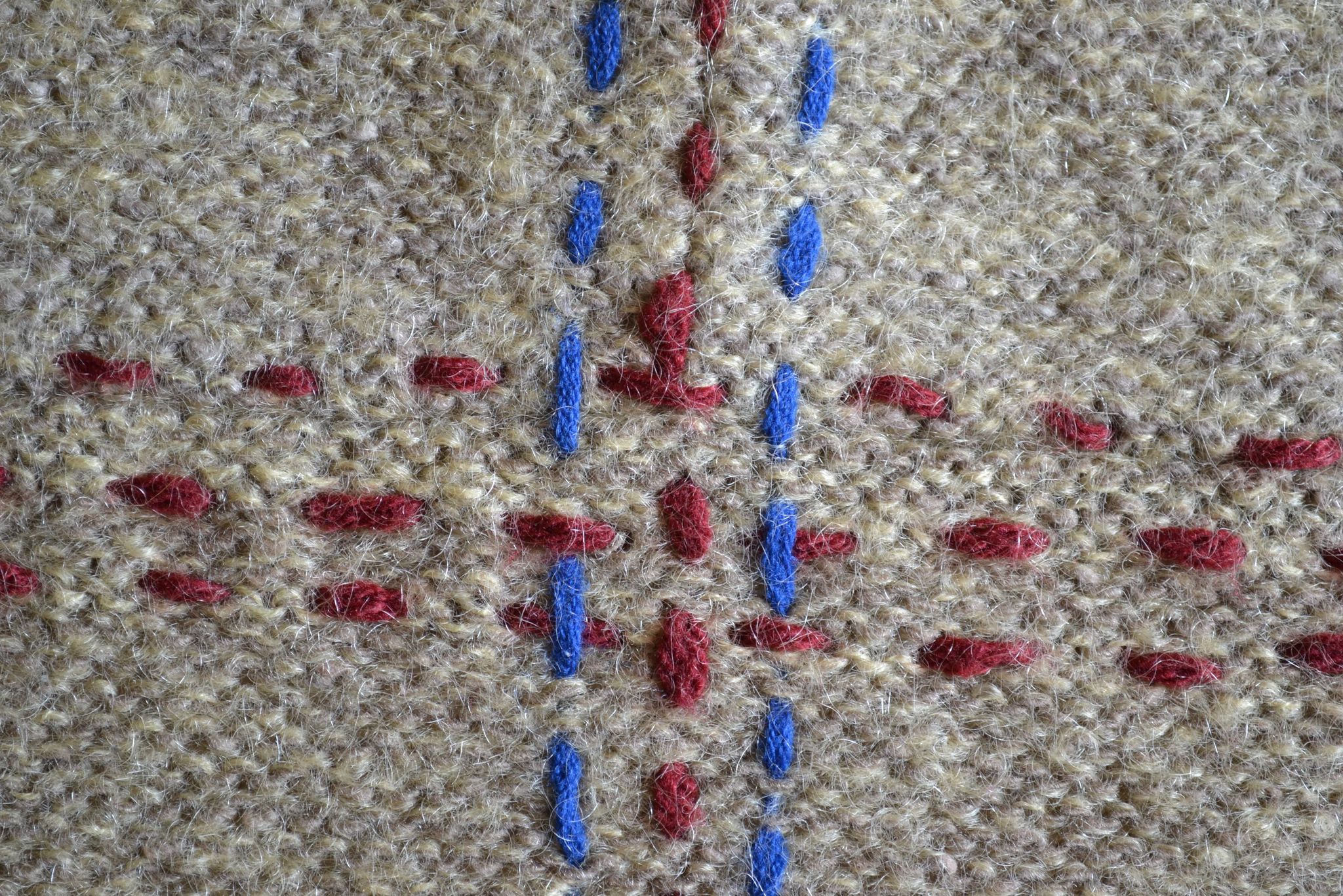 Vintage handmade pure wool blanket blanket
