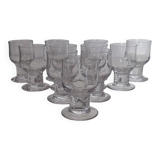 Verres à pied épais vintage