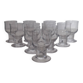 Verres à pied épais vintage