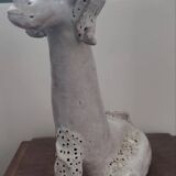 Antique zoomorphic sculpture in glazed terracotta