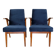 Vintage armchair 300-123, design by M. Puchała navy blue - set of 2 pieces