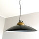 Chandelier in brass and black lacquered metal, Italy 70's
