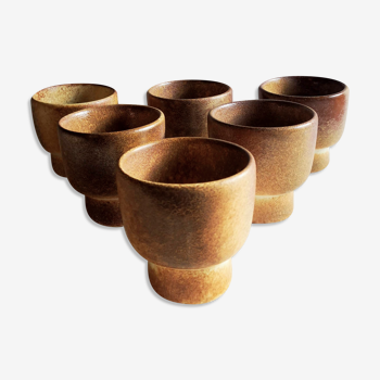 Lot 6 bowls in glazed stoneware