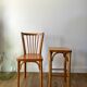 Chaise bistrot Baumann en bois de hêtre clair N°12 années 50