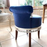 Vintage velvet pouf stool seat quality