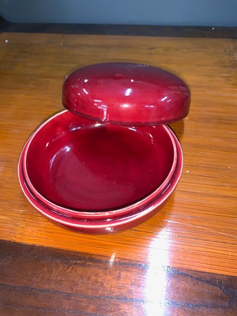 Pair of Sarreguemines candy box