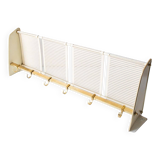 1950s German metal wall coat rack