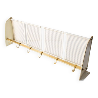 1950s German metal wall coat rack