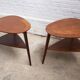 2 tables d'appoint Holger Georg Jensen en teck, Kubus, années 1960, Danemark