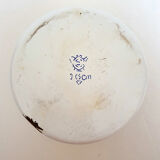 White and blue enamelled kettle