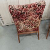 Set 3 armchairs compass feet