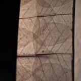 Square wall lamp in red wood and rice paper, prod. Steelline 1980