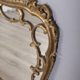 LARGE EARLY 20TH CENTURY WALL MIRROR IN GILDED WOOD IN BAROQUE STYLE
