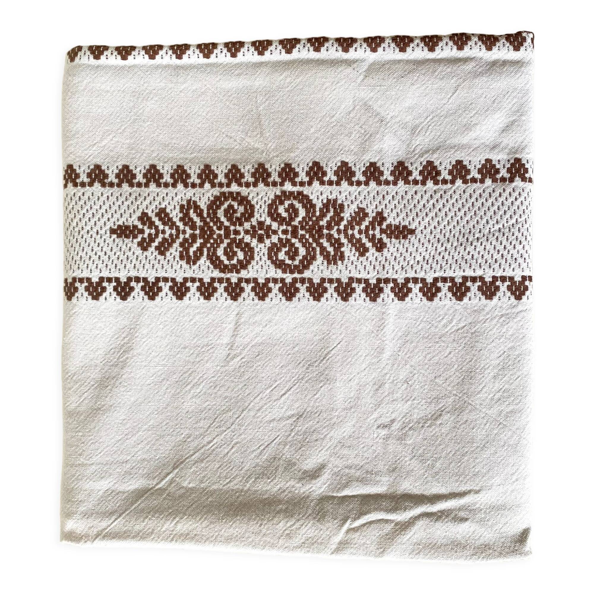 Vintage reversible rectangular tablecloth 140 X 180