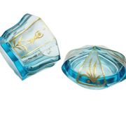 Biedermeier candy dish from Moser, Bohemia, 1890s