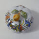 sugar bowl earthenware polychrome  Old Rouen Geo Martel