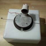 Vintage opaline square ceiling light