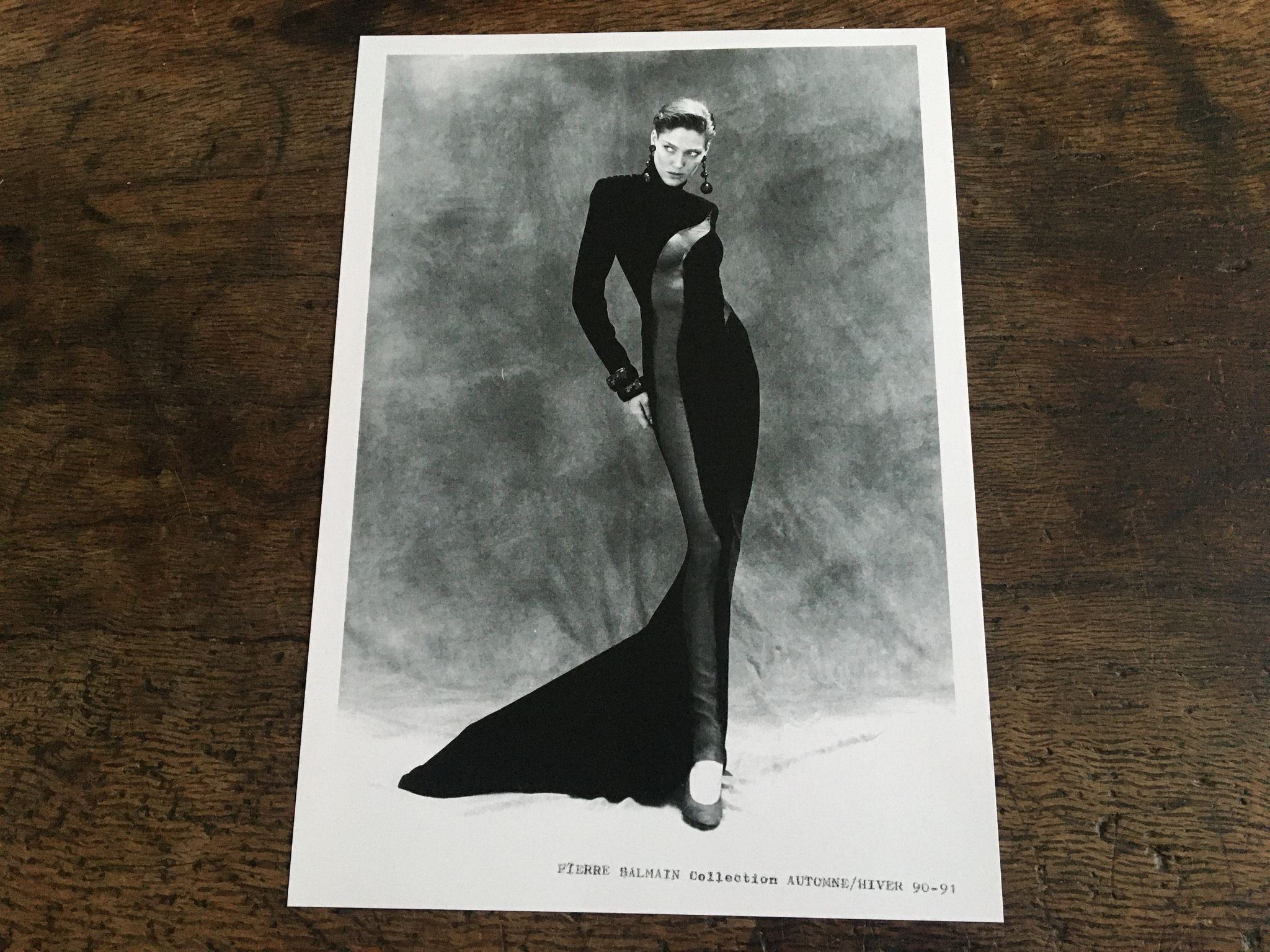 Illustration Pierre Balmain and his press fashion photography