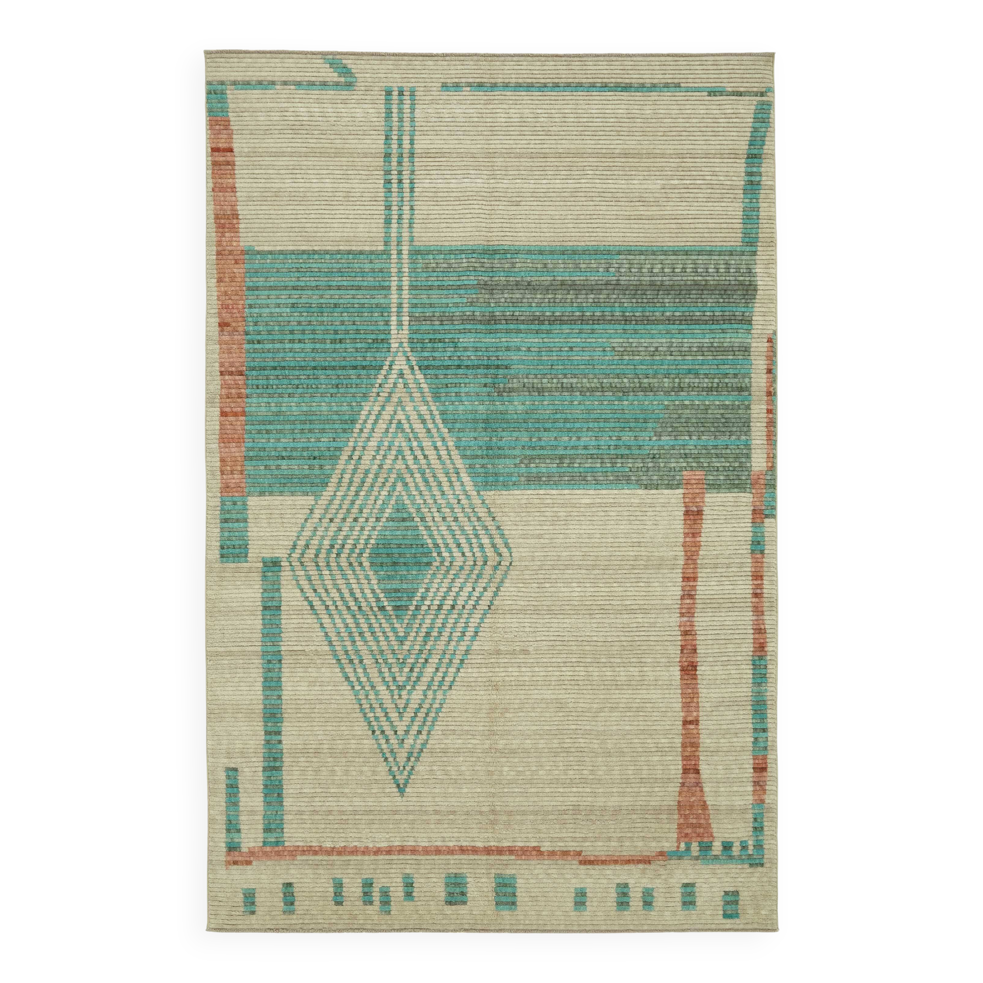 Turkish Handcrafted Loom Oushak Rug 197 cm x 300 cm