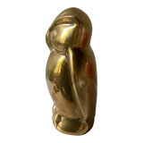 Brass owl book end