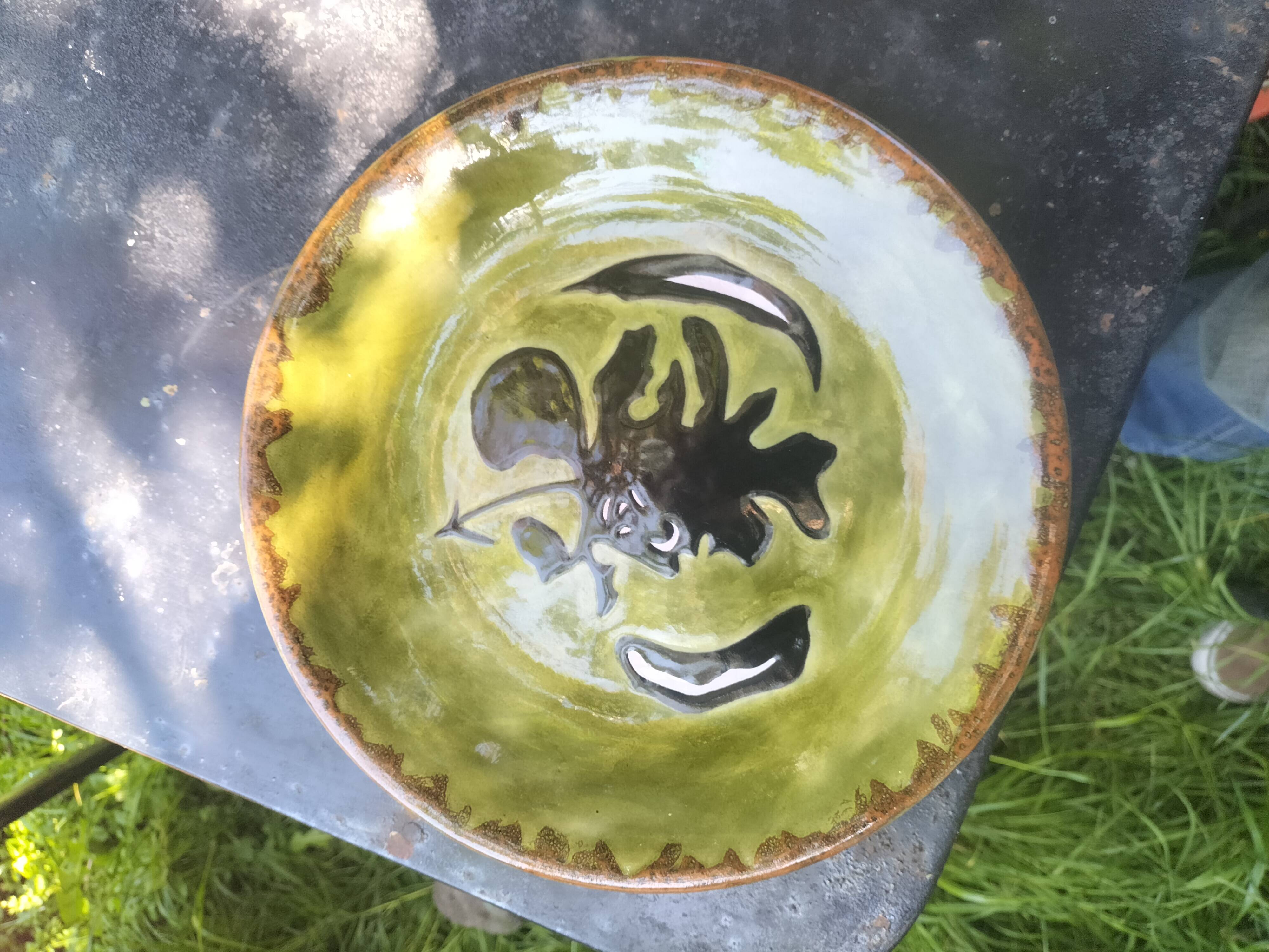 Glazed earthenware plate by Jean Lurçat