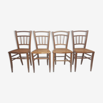 Suite of 4 bistrot cannée chairs