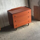 Retro drawers and with a neat black trim and gold knobs