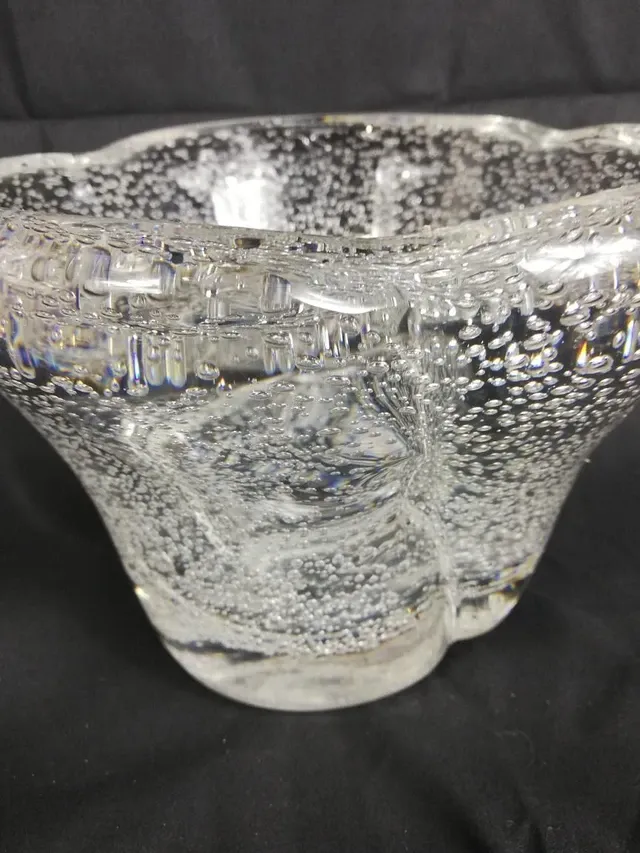 Daum bubble glass vase