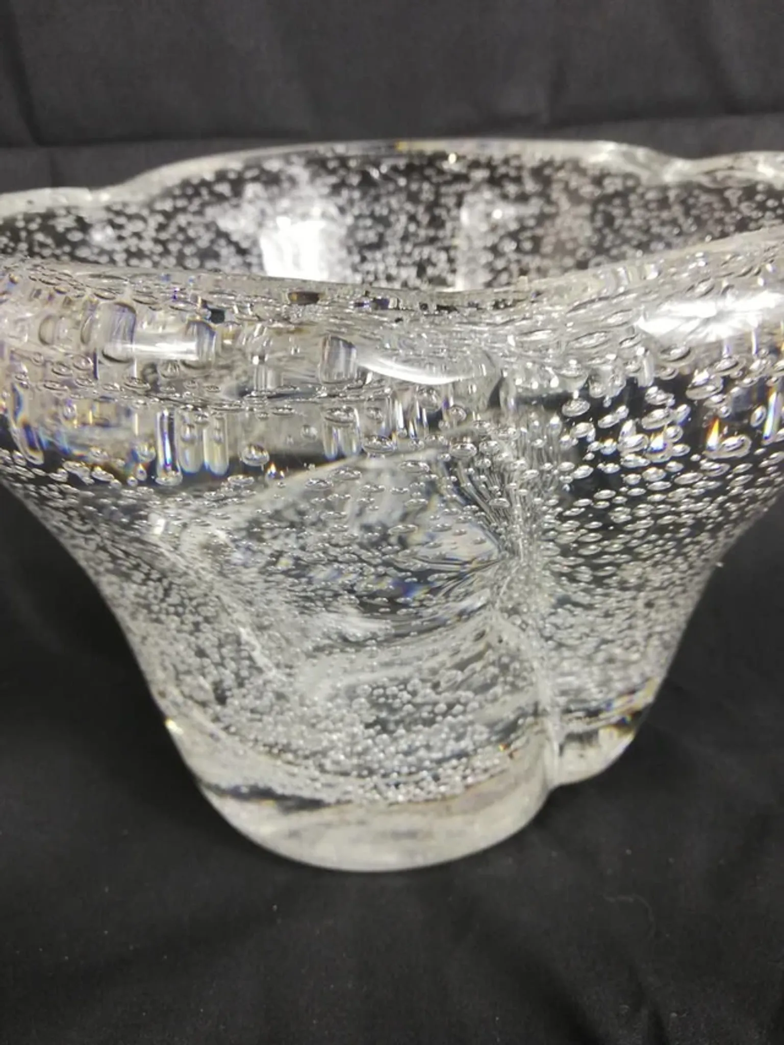 Daum bubble glass vase