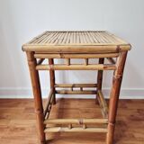 Vintage coffee table in bamboo and rattan '1970s – Bohemian/Exotic style