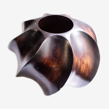 Vase midcentury en bois minimaliste design