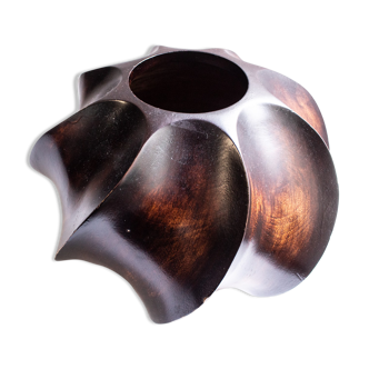 Vase midcentury en bois minimaliste design