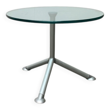 Table d'appoint de la série Help postmoderne italienne en verre par Paolo Bistacchi pour Albed, Milano